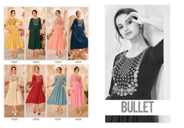 Kapil Trendz Bullet Fancy Wear silk Designer Kurti Collection